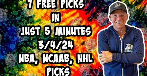 NBA, NCAAB, NHL Best Bets for Today Picks & Predictions Monday 3/4/24 | 7 Picks in 5 Minutes